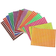 Color Coding Labels 1/4 8mm 5/16 Dot Stickers in Assorted Colors - 3900 Pack
