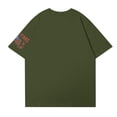 thumbnail image 3 of Dweltoz 250 Year Anniversary Usa Shirts for Women Usa Printed Casual Tops Short Sleeve Plus Size Tshirt Summer 250 Year Anniversary Usa Solid Crewneck Tees,Army Green S, 3 of 4