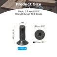 thumbnail image 2 of Uxcell 50 Pcs M4 x 12 mm Flat Countersunk Head Socket Cap Machine Screws Full Thread, 2 of 7