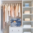 thumbnail image 4 of Yayeee Collapsible Cube Storage Bin with Lid Fabric Closet Decorative Basket with Handles, Blue Night Sky, 4 of 7