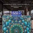 thumbnail image 3 of Digital Bathroom Scale with Large LCD Display,High Capacity Scale 400 lbs High Precision body fat scale-Mandala With Lotus Flower In Turquoise And Blue, 3 of 4