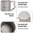 thumbnail image 4 of Pure Titanium Outdoor Coffee Pot - 400ml Matte Finish with Mountain-Shaped Handle, Lightweight 90g/3.2oz Portable Design, 8.8cm Diameter x 8.5cm Height, Original Color Camping Coffee Maker for, 4 of 6