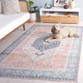 thumbnail image 5 of SAFAVIEH Arizona Kade Medallion Polyester Area Rug, Rust/Aqua, 3' x 5', 5 of 13