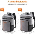 thumbnail image 2 of Lifewit 30 Can Cooler Backpack, Soft Sided Lunch Cooler Backpack Insulated Waterproof, Leakproof, Lightweight, for Travel, Camping, Beach, Picnic, Gray, 2 of 7