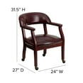 thumbnail image 4 of Flash Furniture Sarah Oxblood Vinyl Luxurious Conference Chair with Accent Nail Trim and Casters, 4 of 10