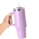 thumbnail image 5 of (Púrpura Claro) Paja Acero Inoxidable 304 40 Oz Con Asa Botella Hervidor Hielo para Automóvil [primera Generación] [25 Piezas Por Caja] (púrpura Claro), 5 of 9