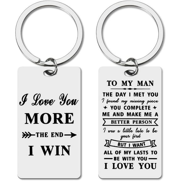 I Love You Keychain for Boyfriend Birthday Gifts for Husband Anniversary Presents To My Man Key Chain Long Distance Relationship Gifts for Him Romantic Engagement Gifts for Couples Gift