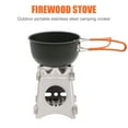 thumbnail image 4 of Yucurem Portable Stainless Steel Wood Stove Outdoor Camping Foldable Burning Cooker Camping Kitchen Utensils (A), 4 of 8