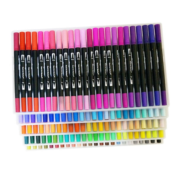 120 piezas de bolígrafos de doble punta Set de bolígrafos Set Art Marker Pen Sketch para adultos