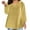 Yellow, variant on Diufon Cotton Shirts for Women Spring Fall Oversize Loose V Neck Long Sleeve Pullover Tops Casual Basic Blouses