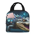 thumbnail image 1 of Disketp Starry Sky Colorful Crocodile for Insulated Lunch Bag for Women and Men, Perfect for Work, Hiking, Picnic, 1 of 8