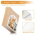thumbnail image 4 of Foxes Rabbits Leaves Napkin Holder for Table Clear Napkin Stand Paper Holder Acrylic Organizer Dispenser Napkins for Dinner Kitchen Restaurant Room, 4 of 8