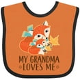 thumbnail image 3 of Inktastic Grandma Loves Me Woodland Fox Boys or Girls Baby Bib, 3 of 4