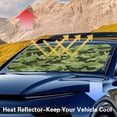 thumbnail image 3 of Yuyamidu Green Camo Car Windshield Sun Shade for SUV Big Sedan Van Fashion Auto Front Windshield Visor Easy to Install Car Sun Protection Windshield, 3 of 7