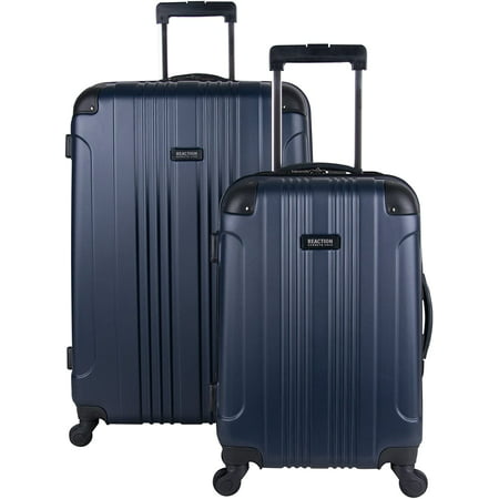 Kenneth Cole Reaction Out Of Bounds Luggage Collection Lightweight Durable Hardside 4-Wheel Spinner Travel Suitcase Bags, Navy, 2-Piece Set (20" & 28")
