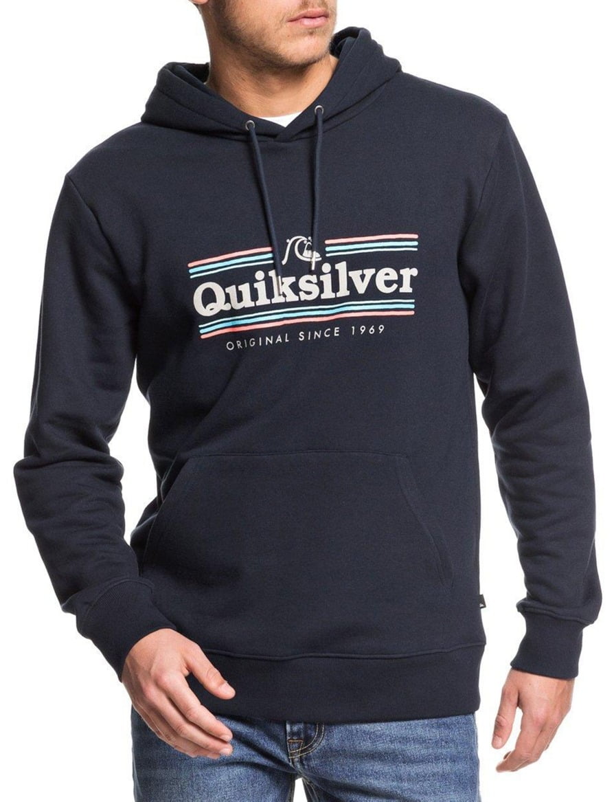 Quiksilver Big Boys Blue Pull Over Hoodie Size 12 Medium 