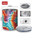 thumbnail image 4 of 12oz Coffee Tumblers Colorful Tie Dye Pattern Stainless Steel Vacuum Insulated Travel Tumbler Coffee Cups Mug with Lid and Straw with Cleaning Brush for Cold & Hot Drinks, 4 of 5