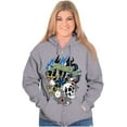 thumbnail image 4 of Live Fast Eagle Skull Dice Tattoo Unisex Fleece Graphic Zip Up Hoodie Brisco Brands 2X, 4 of 5