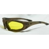 Solar Bat Eye Protection Wood Z Camo Shooter Glasses Yellow