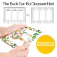 thumbnail image 4 of Yayeee Rocker Switch Wall Plate 3-Gang 6.5"x4.6" Home Decorative Outlet Cover, Retro Orange Floral, 4 of 6