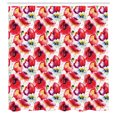 thumbnail image 3 of Ambesonne Flower Shower Curtain, Watercolor Romance Art, 69"Wx84"L, Blue Red, 3 of 5