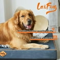 thumbnail image 4 of Laifug Washable Dog Bed Waterproof Fabric Egg Crate Foam Supportive Pet Bed 44" x 32"x4" Non-Slip Bottom, 4 of 7