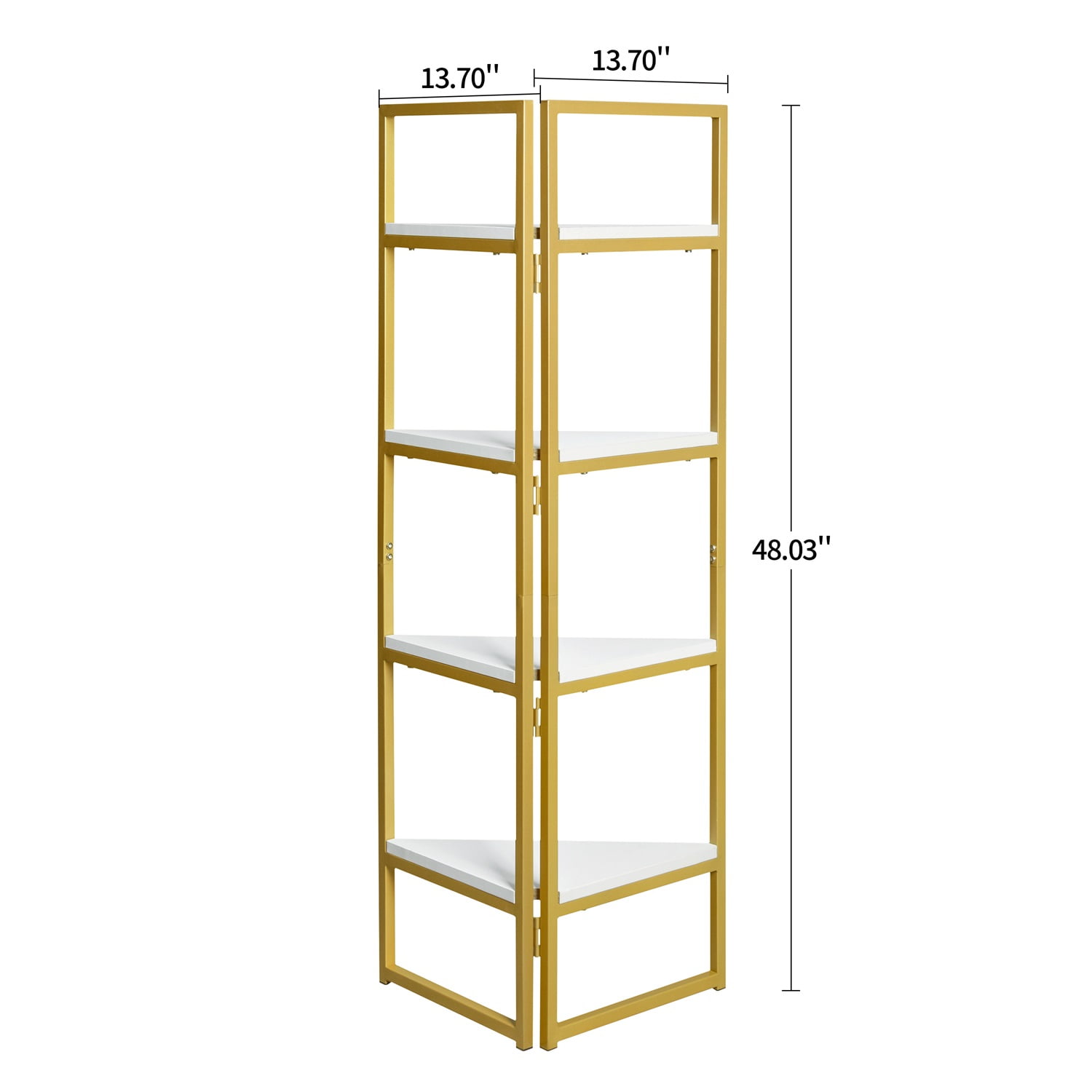 Resenkos 4-Tier Corner Ladder Wood Shelf, Triangular Shelf for Cubicle Display Rack Multipurpose Bookshelf Storage Racks for Pantry Plant Stand for Living Room Storage Shelf Rack for Bedroom