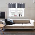 thumbnail image 2 of Unique Bargains Blackout Window Curtains Kitchen Panels Set of 2 Gray 52" x 18", 2 of 8
