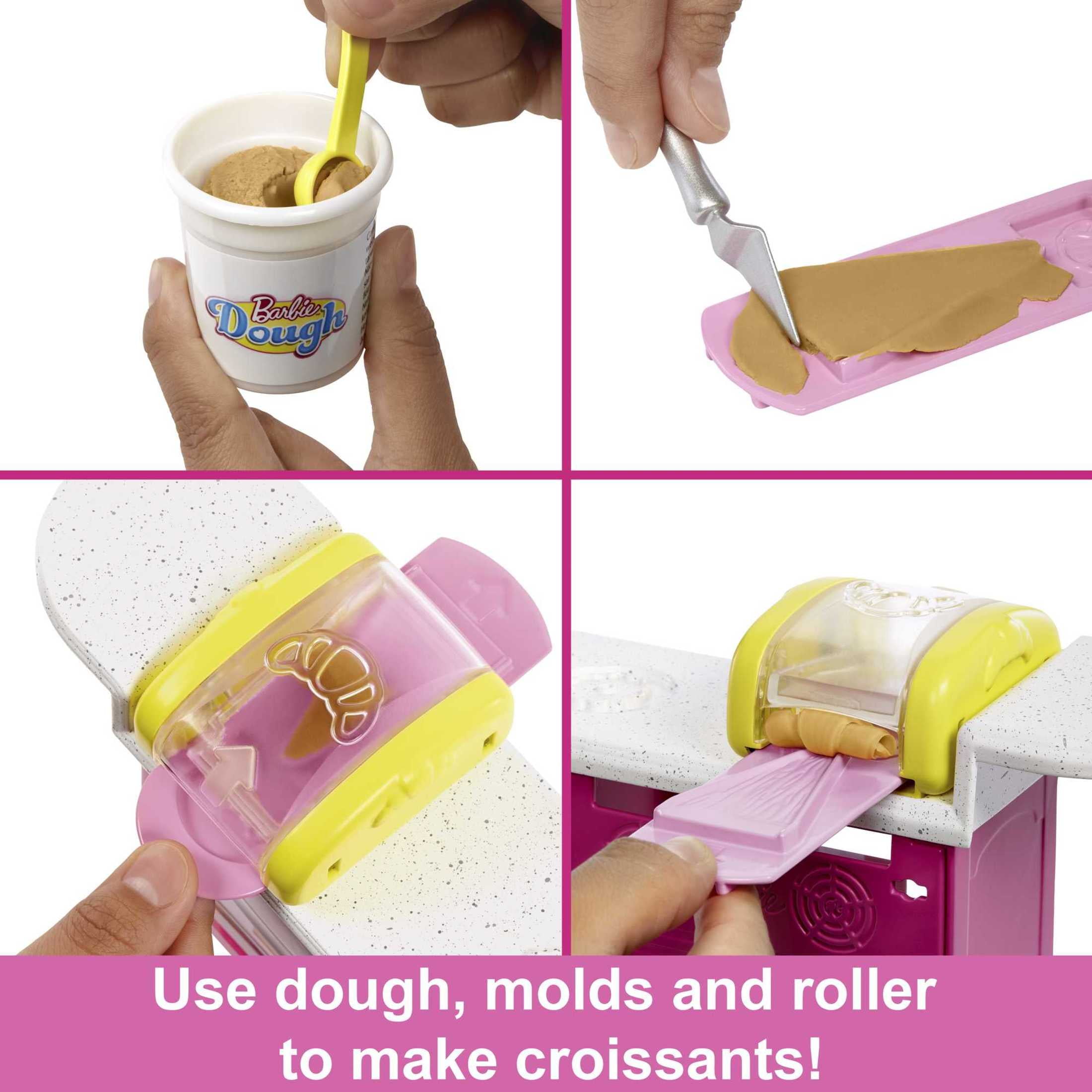 Barbie Doll and Accessories, “Malibu” Doll and 18 Pastry-Making Pieces, It Takes Two Cafe, Multicolor