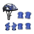 thumbnail image 1 of Casco de bicicleta DYNWAVEMX para niños con coderas y muñequeras ligero Negro Azul, 1 of 8