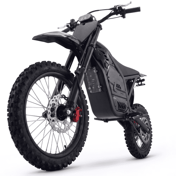 ABKDO 4000W Electric Dirt Bike for Adults, 45 MPH Off-Road Electric Motorcycle with Removable 48V 23Ah Battery, Full Hydraulic Brakes and Suspensions E Dirt Bike, Black