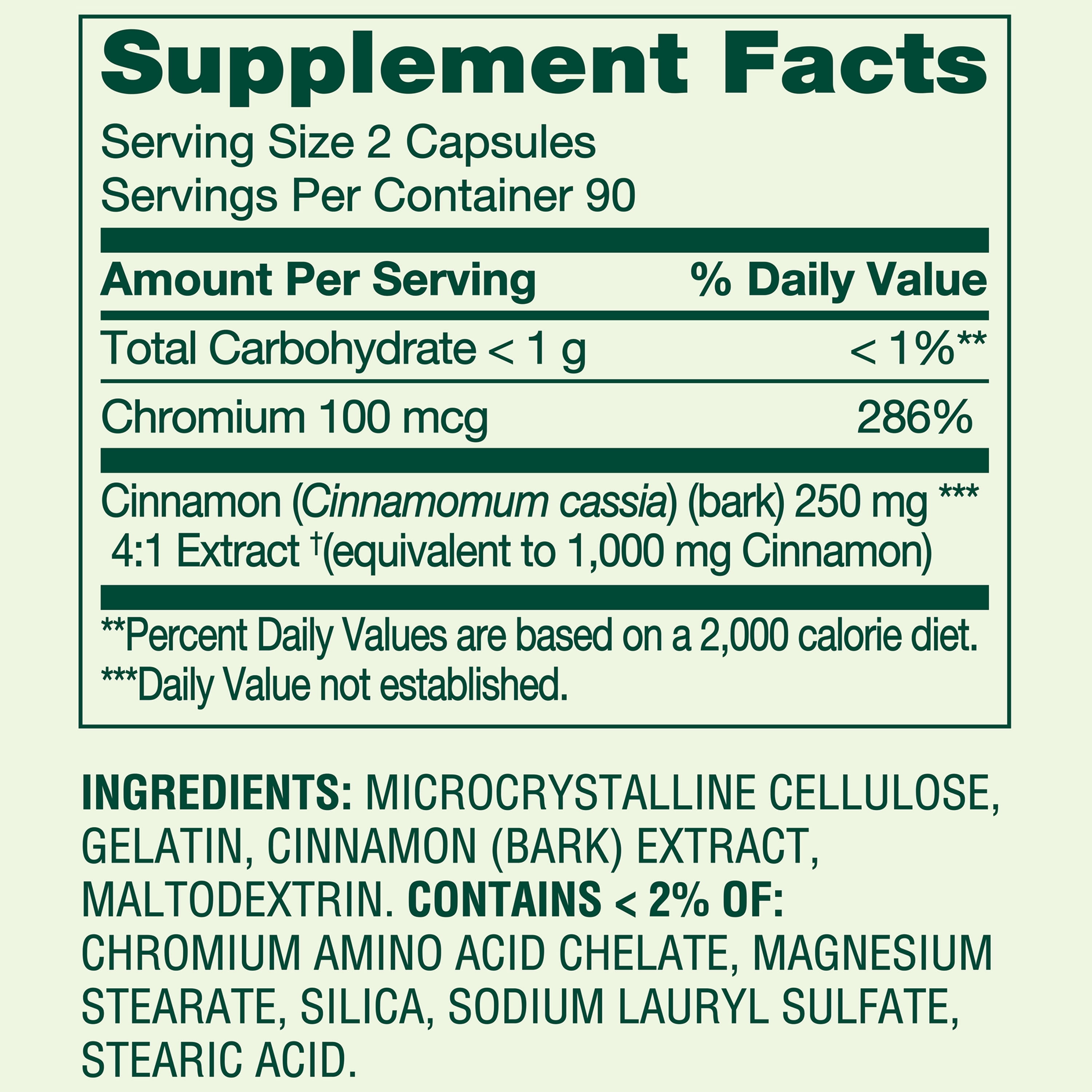 (2 pack) Spring Valley Cinnamon Plus Chromium Metabolism Support Dietary Supplement Capsules, 500 mg, 180 Count