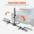 thumbnail image 5 of VEVOR Hitch Mount Folding Carrier 2 Bike Rack 80 lbs, Steel Multicolor, 32.1 x 54.5 x 39.2 inch, 5 of 9