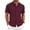 Wine, variant on Domzest Men's Collared Shirts Short Sleeve Button Down Shirt Summer Casual Striped Textured Beach Shirt Light Gray XL