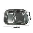 thumbnail image 3 of 304 Stainless Steel Divided Plates, Deep Compartment Serving Trays, Square Metal Dining Plates, Camping Picnic Dishware, Reusable Meal Trays, Kitchen Grill Party Dinner Plates for Food Separation, 3 of 6