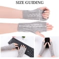 thumbnail image 5 of 4 Pairs Knitted Fingerless Gloves for Women Winter Thumbhole Wrist Warmer Men Crochet Arm Warmers Hand Mittens, 5 of 6
