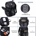 thumbnail image 4 of Mochila de malla enttgo Heavy Duty negra para viajes escolares, 4 of 6