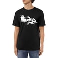 thumbnail image 1 of Camisetas de algodón para hombre con trineo de Papá Noel navideño, camisetas básicas informales de cuello redondo, camisetas de moda de manga corta., 1 of 6