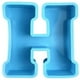 thumbnail image 2 of Vogacara Molde de resina con alfabeto Capital, portátil, lavable, inodoro, Flexible, antiadherente, joyería, pulsera, collar, bricolaje, molde de Juguetes de construcción Letra H Vogacara FN011263-10, 2 of 6