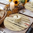 thumbnail image 6 of Fall Round Placemats Set of 4 Orange Trees Place Mats Thanksgiving Woven Placemat Autumn Oil Painting Leaf Forest Circle Braided Table Mat for Kitchen Dining Table Autumn Party Home Decor 15 Inch, 6 of 9