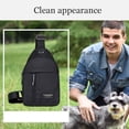 thumbnail image 4 of Bolso De Pecho Bolso Riñoneras informales para hombre, riñoneras de poliéster antirrobo para senderismo, montañismo, 4 of 7