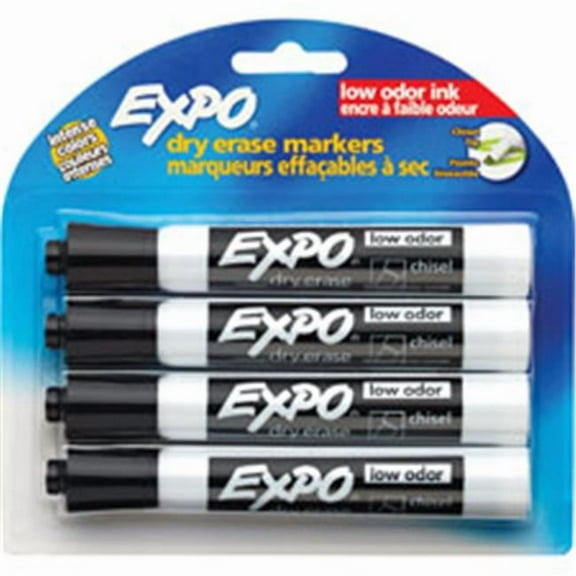 Sanford Brands  Expo Dry Erase Chisel Tip Markers - Black