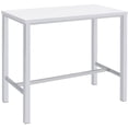 thumbnail image 1 of Pemberly Row Contemporary Wood 5-Piece Lacquer Bar Set with Metal Leg in White, 1 of 8
