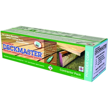 - Deckmaster DMP175-100 Hidden Deck Bracket Kit, For Use with Deck Boards, 22-1/2 in L per BX100