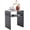 Black, variant on solaround Acrylic Side Table, Nightstand Bedside Table for Bedroom Living Room, 19.7'' x 15.7'' x 11.8'', Orange