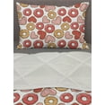 thumbnail image 3 of Dessert Comforter & Sham Bedding Set, Classic Style and Filled Heart Shaped Iced Glazed Donuts with Sprinkles Pattern, 3 pcs Duvet Set Microfiber Filling Quilt, 5 Sizes, Multicolor, by Ambesonne, 3 of 4