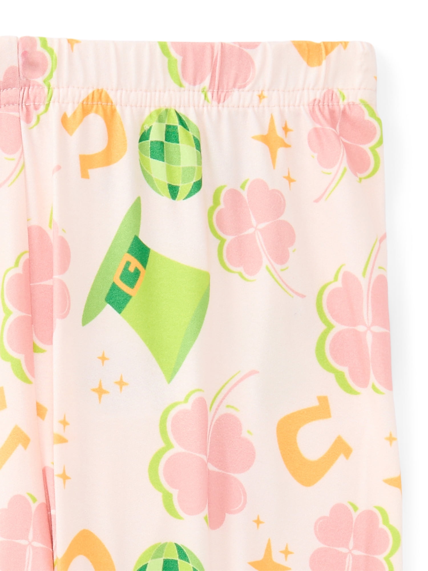 Major Cuddles Girls St. Patricks Long Sleeve Top and Pants Snug Fit Pajama Sleep Set, 2-Piece, Sizes 4-12