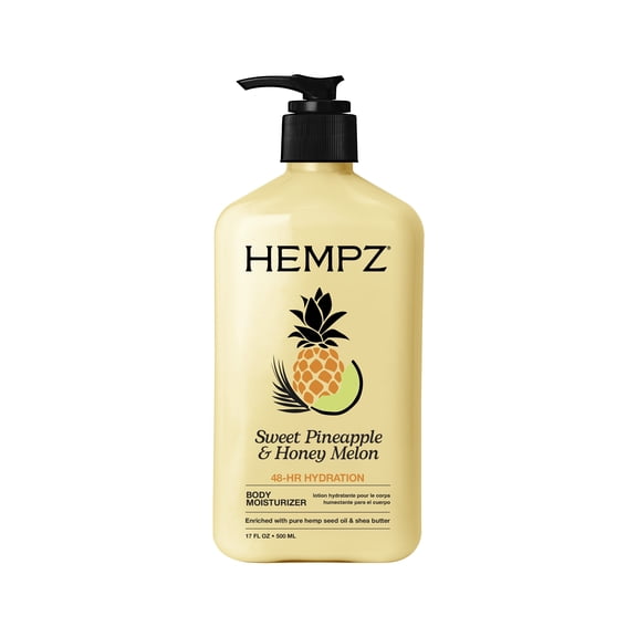 Hempz Herbal Body Lotion for Dry Skin, Sweet Pineapple & Honey Melon, 17 fl oz