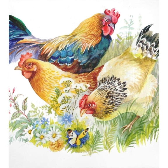 Coolnut Rooster Dishwasher Magnet Cover, Magnetic Refrigerator Panel Decal Wash Machine Front Door Decorative Cover for Home Kitchen Farmhouse Decor, 23"x 26"