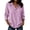 Pink, variant on Asxite Womens Fall Tops Solid Casual Lapel Collar Button Down Long Sleeve Shirts